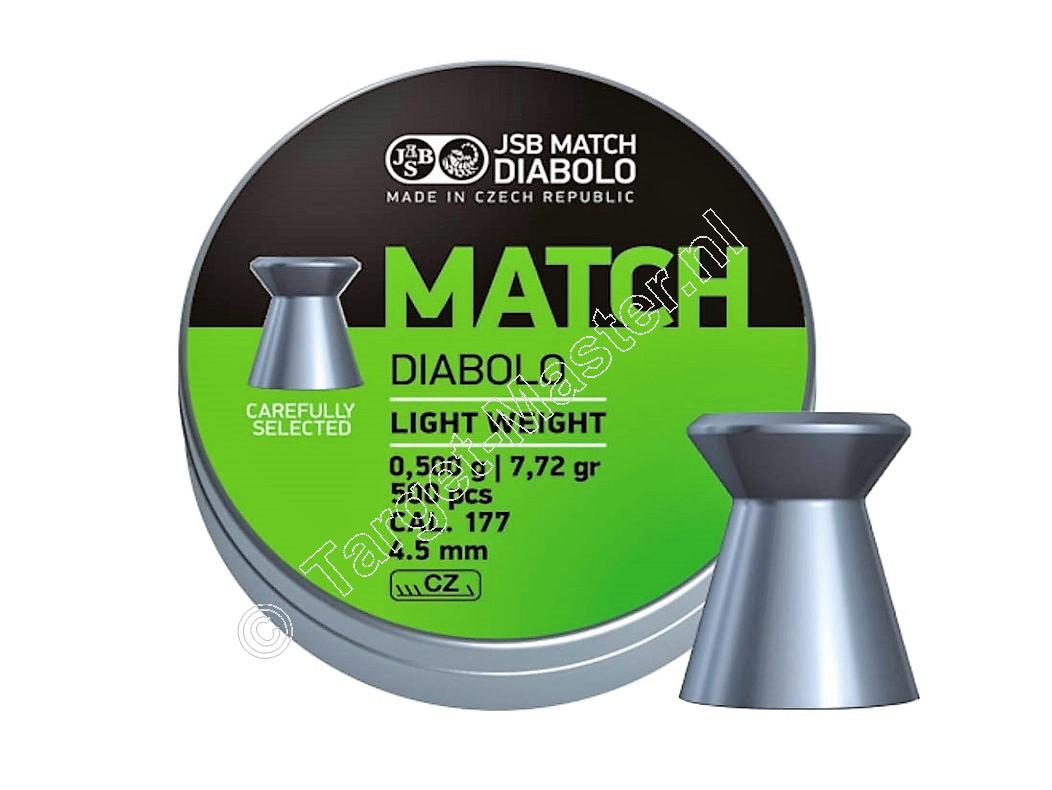 JSB Match Light Weight 4.50mm Luchtdruk Kogeltjes blikje 500